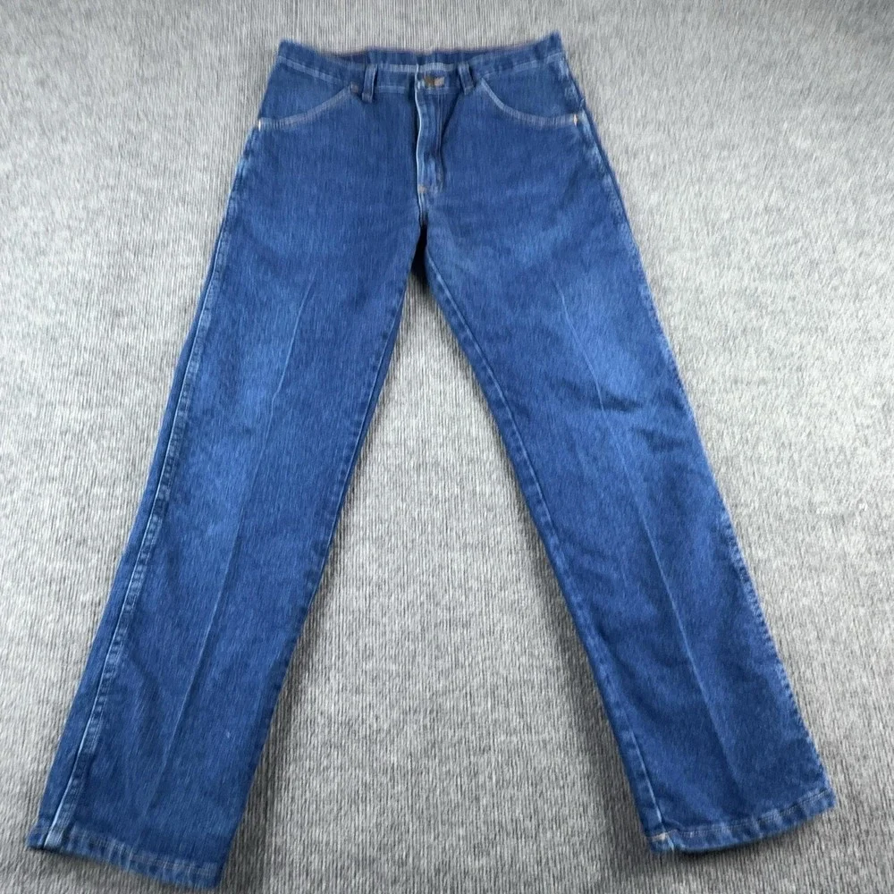 Wrangler Jeans Mens 32x30 Blue‎ Medium Wash Regular Fit Straight Denim 85900DW